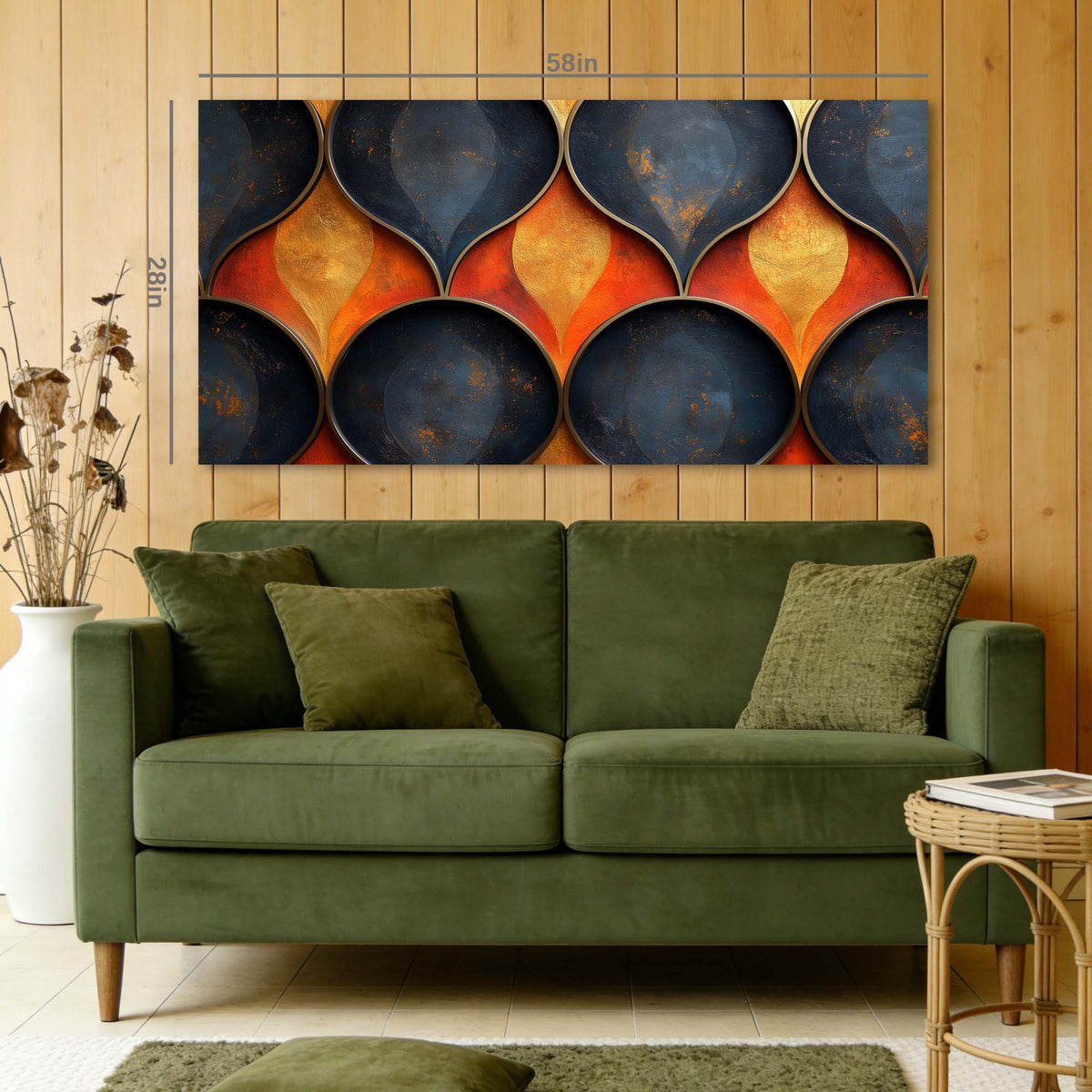 Blue Nature Wall Art for Living Room Canvas Painting Prints Art Deco Artwork Office Bedroom Decor