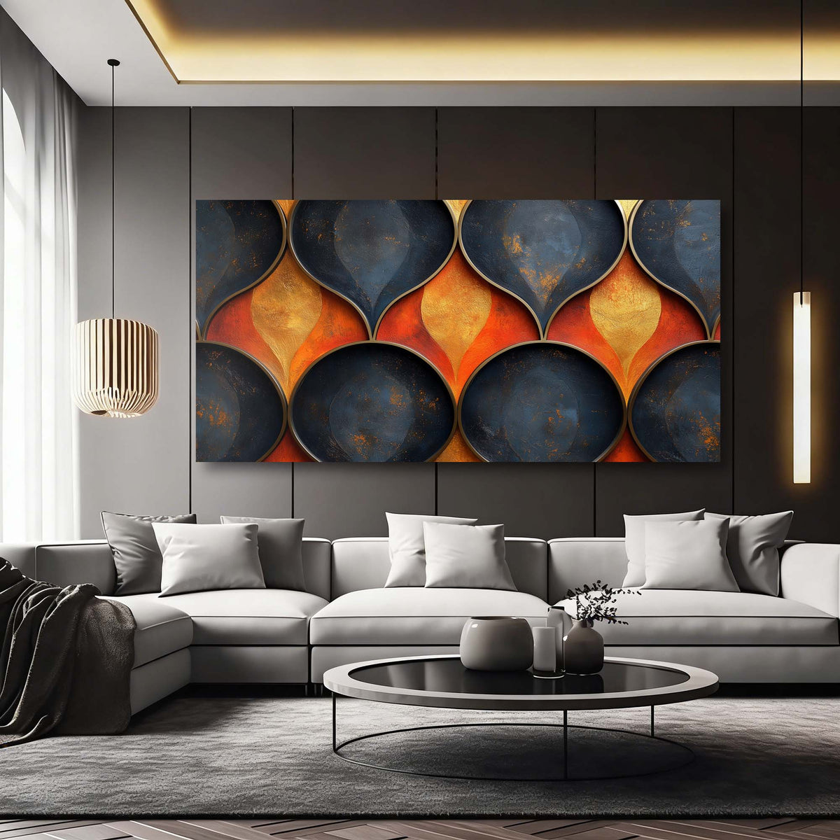 Blue Nature Wall Art for Living Room Canvas Painting Prints Art Deco Artwork Office Bedroom Decor