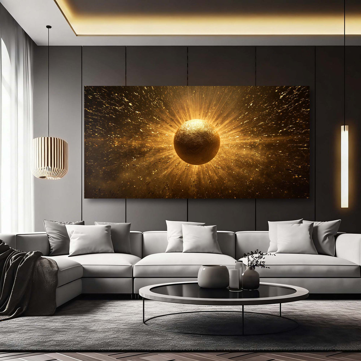 Brown Mysterious Abstract Wall Art for Living Room Canvas Painting Prints Artwork Family Bedroom Office Decor