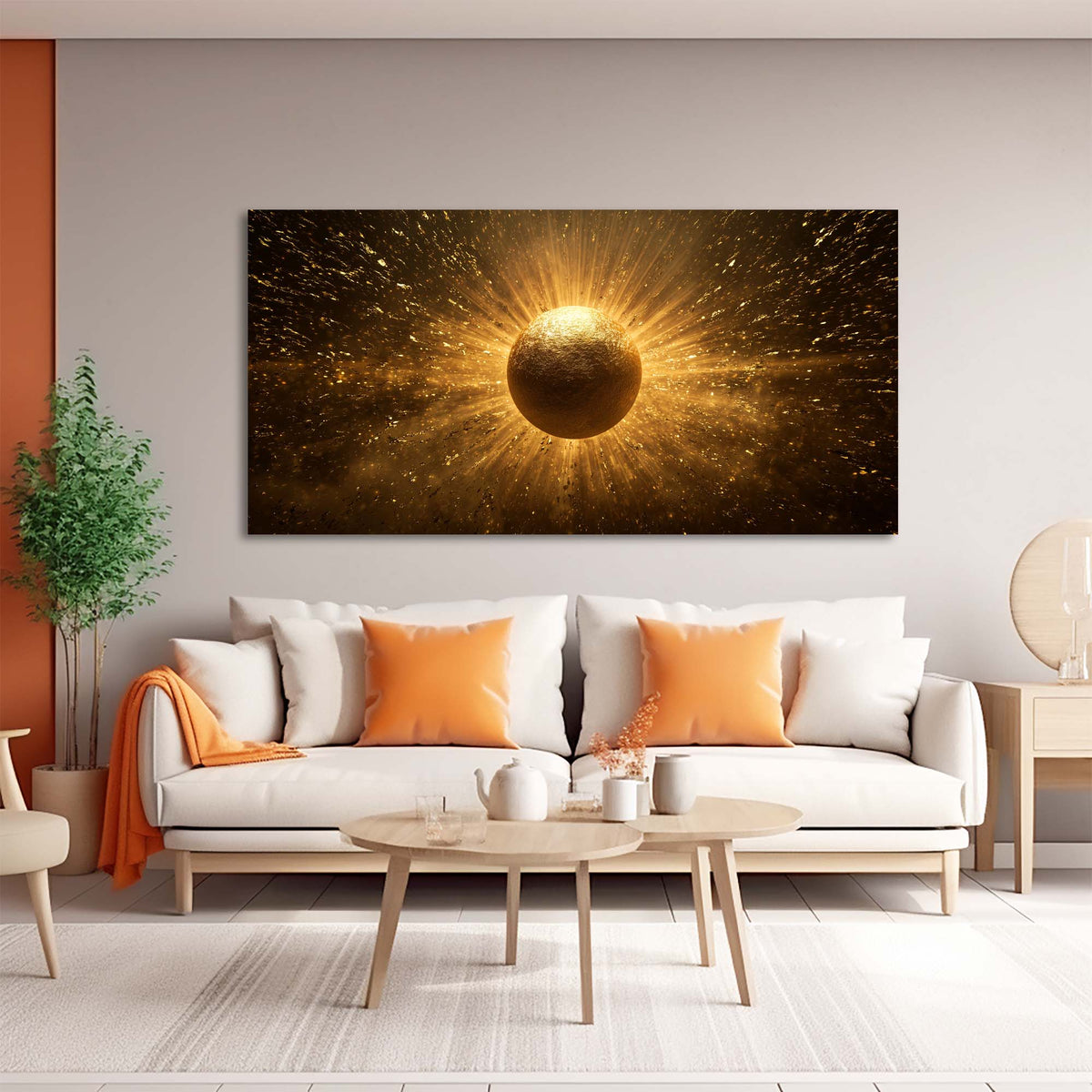 Brown Mysterious Abstract Wall Art for Living Room Canvas Painting Prints Artwork Family Bedroom Office Decor