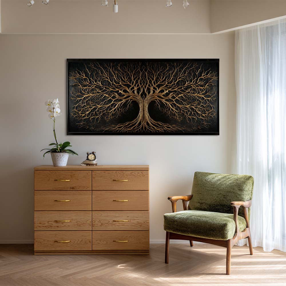 Black Mysterious Nature Wall Art Canvas Painting Prints Artwor Office Bedroom Living Room Decor