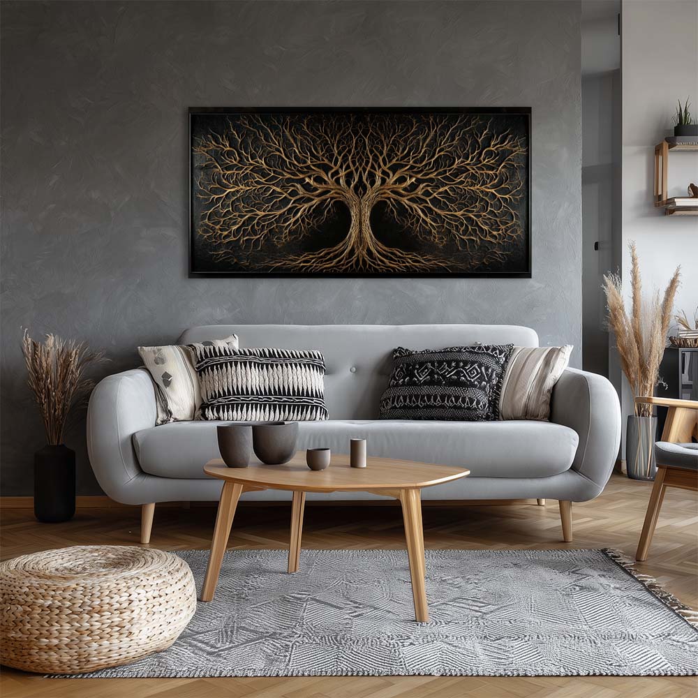 Black Mysterious Nature Wall Art Canvas Painting Prints Artwor Office Bedroom Living Room Decor