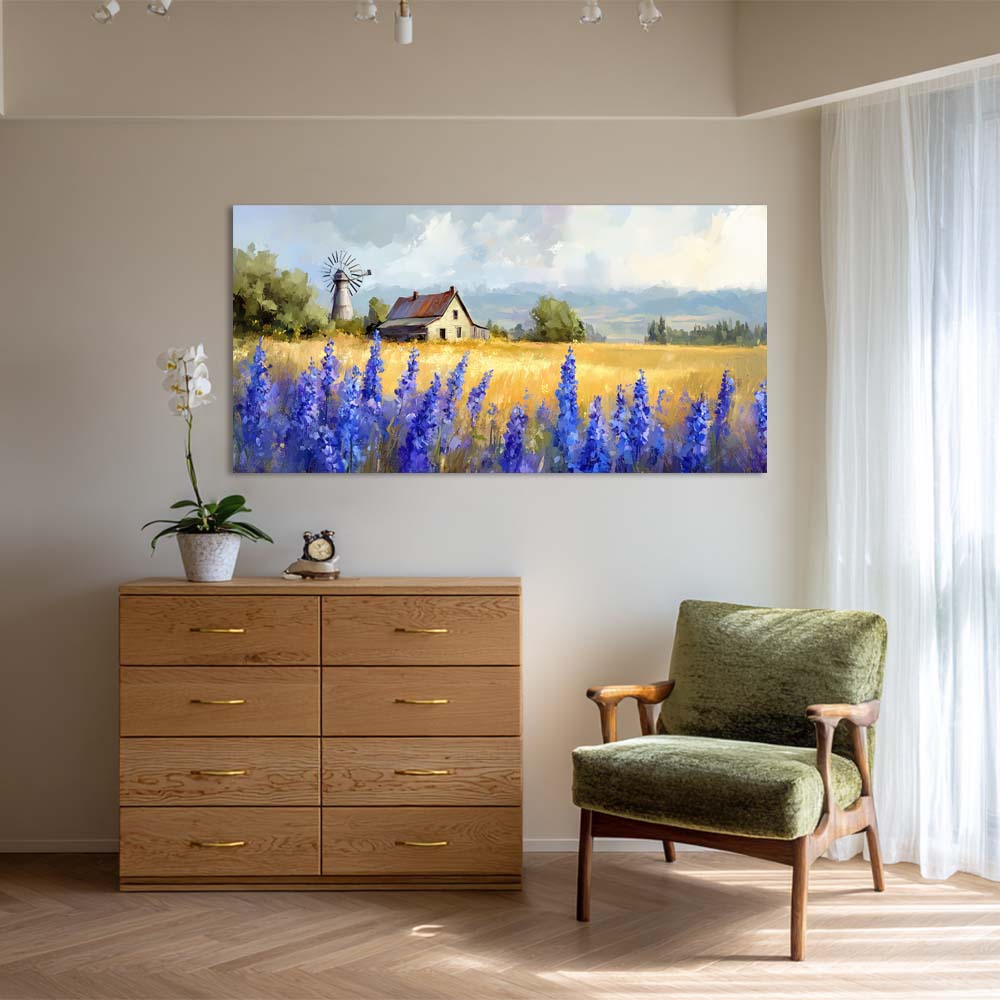 White Country Nature Wall Art Modern Canvas Painting Prints Artwork Office Hallway Bedroom Living Room Decor