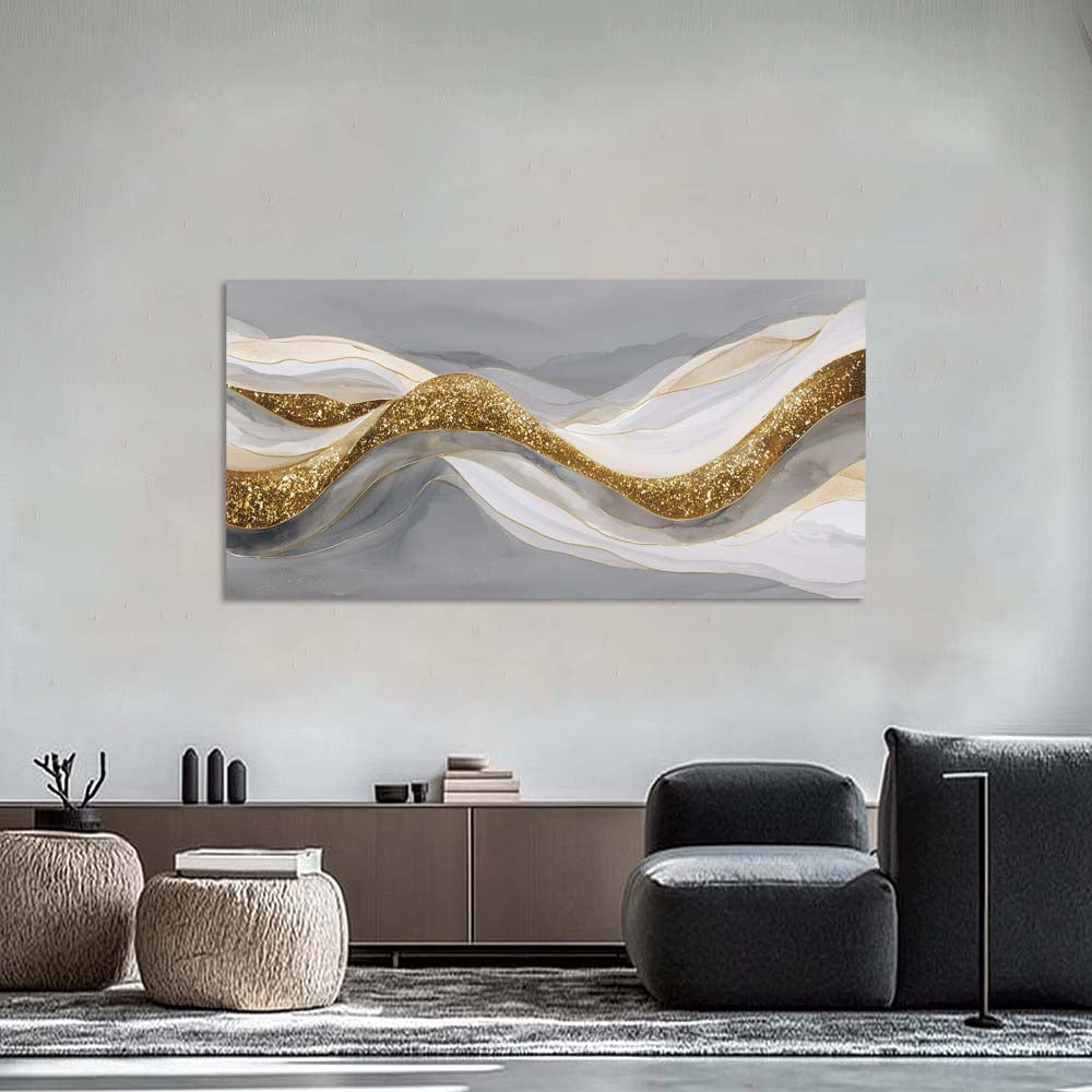 Gray Black and White Abstract Wall Art Art Deco Painting Prints Canvas Artwork Living Room Family Bedroom Office Decor