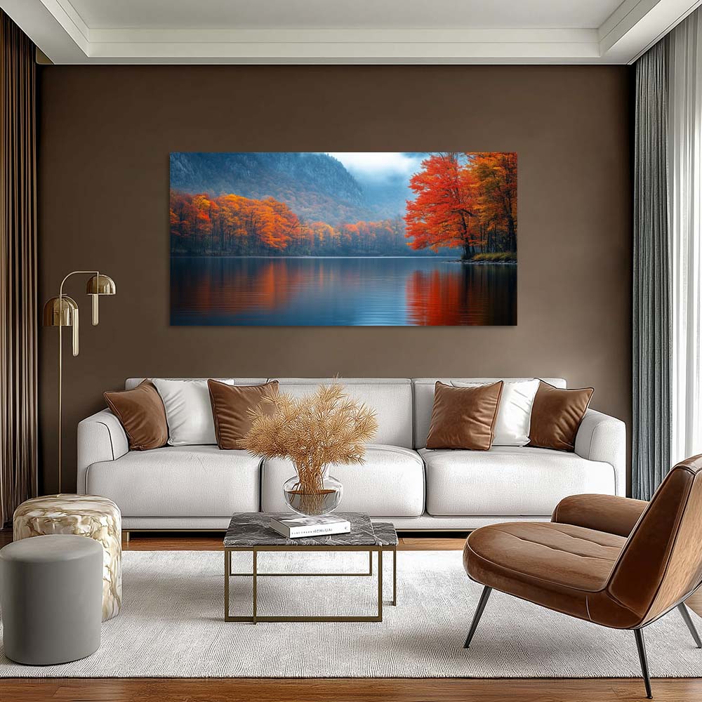 Red Mysterious Nature Wall Art for Living Room Canvas Painting Prints Artwork Family Bedroom Office Decor