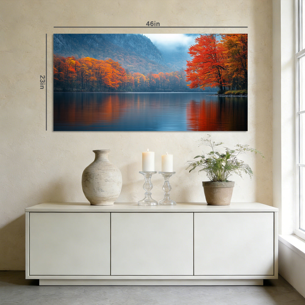 Red Mysterious Nature Wall Art for Living Room Canvas Painting Prints Artwork Family Bedroom Office Decor