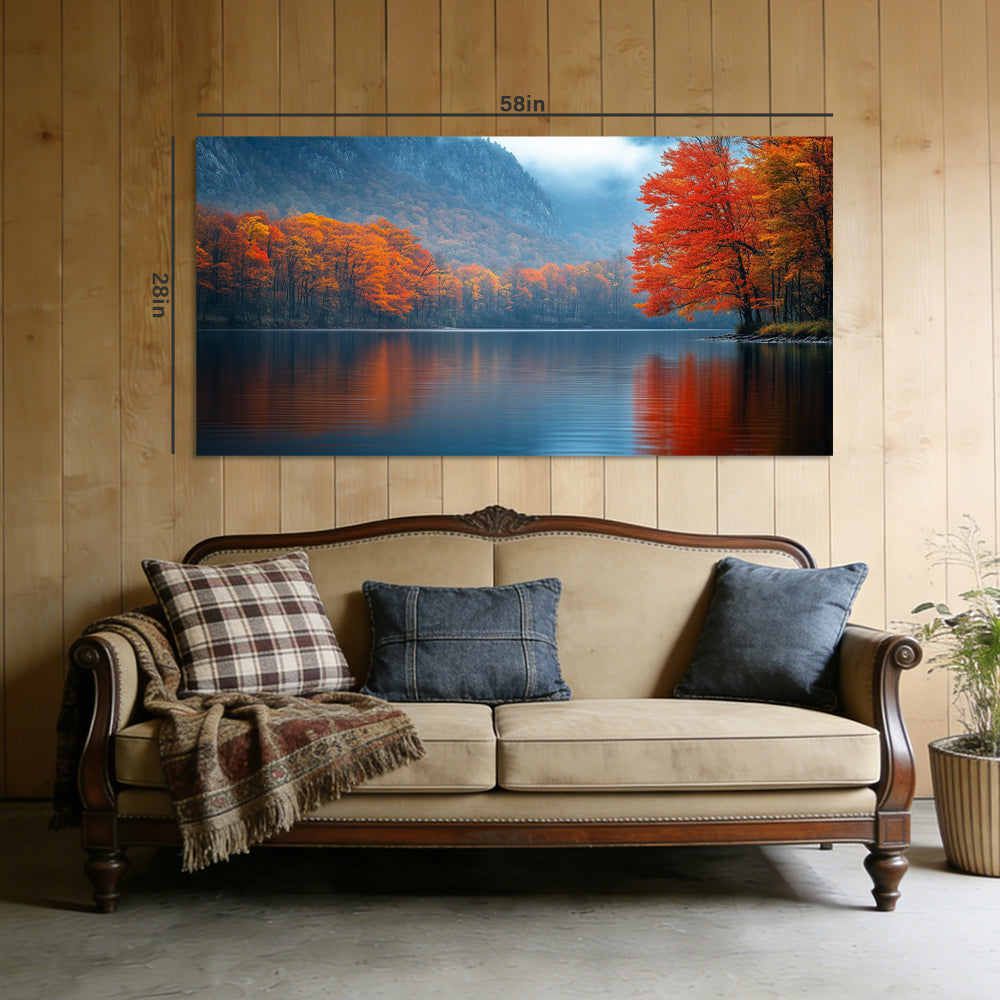 Red Mysterious Nature Wall Art for Living Room Canvas Painting Prints Artwork Family Bedroom Office Decor