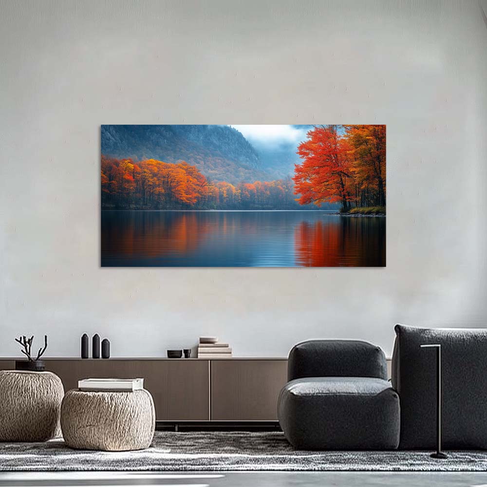 Red Mysterious Nature Wall Art for Living Room Canvas Painting Prints Artwork Family Bedroom Office Decor