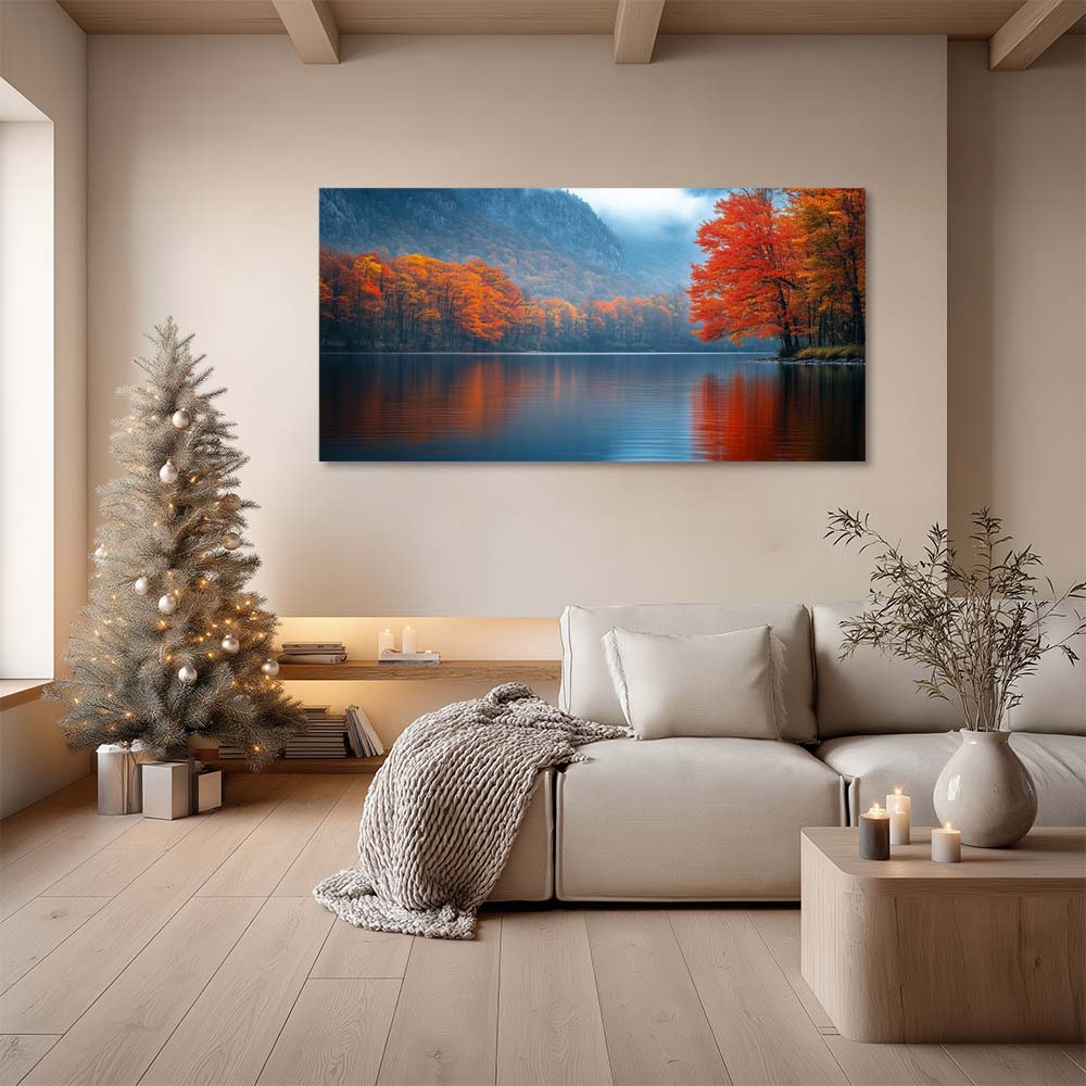 Red Mysterious Nature Wall Art for Living Room Canvas Painting Prints Artwork Family Bedroom Office Decor
