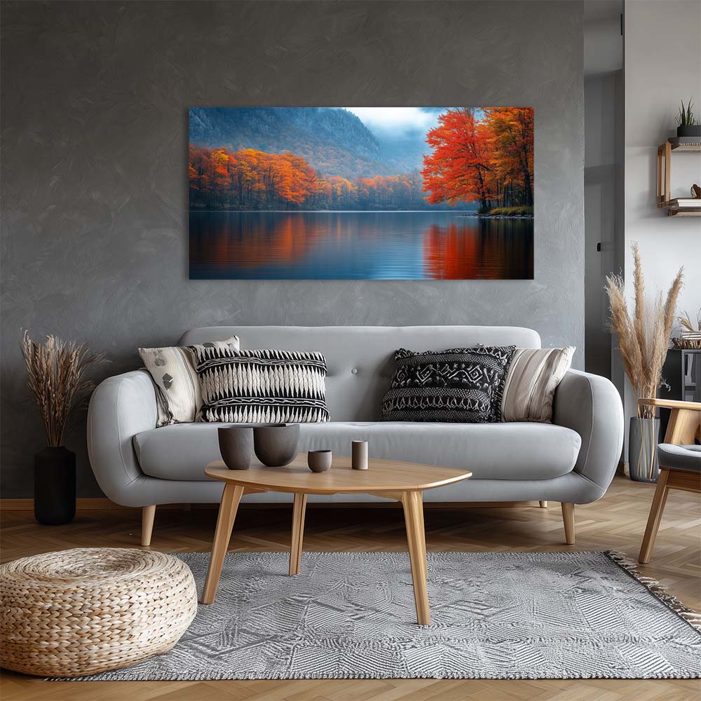 Red Mysterious Nature Wall Art for Living Room Canvas Painting Prints Artwork Family Bedroom Office Decor