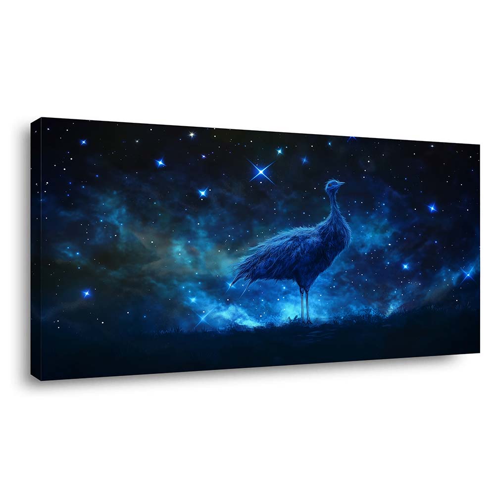 Navy Blue Mysterious Birds Canvas Wall Art for Living Room Prints Artwork Bedroom Office Decor