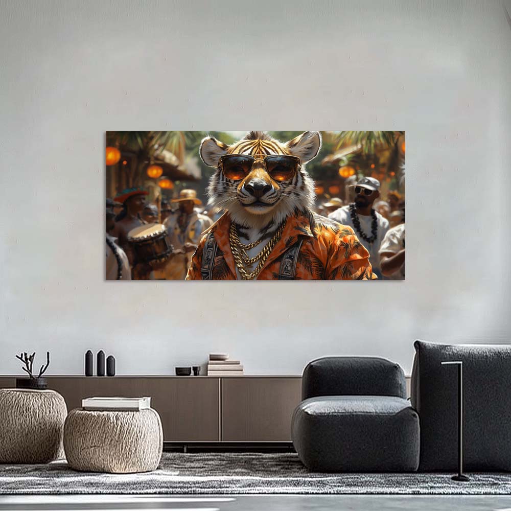 Black Tropical Nature Wall Art Canvas Painting Prints Artwor Office Bedroom Living Room Decor