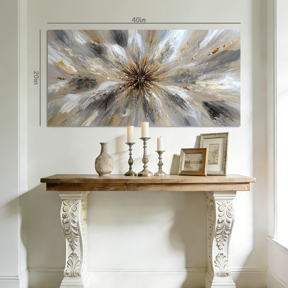 Gold Black and White Abstract Wall Art Modern Canvas Painting Prints Artwork Office Hallway Bedroom Living Room Decor