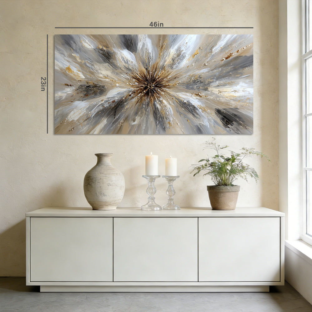Gold Black and White Abstract Wall Art Modern Canvas Painting Prints Artwork Office Hallway Bedroom Living Room Decor