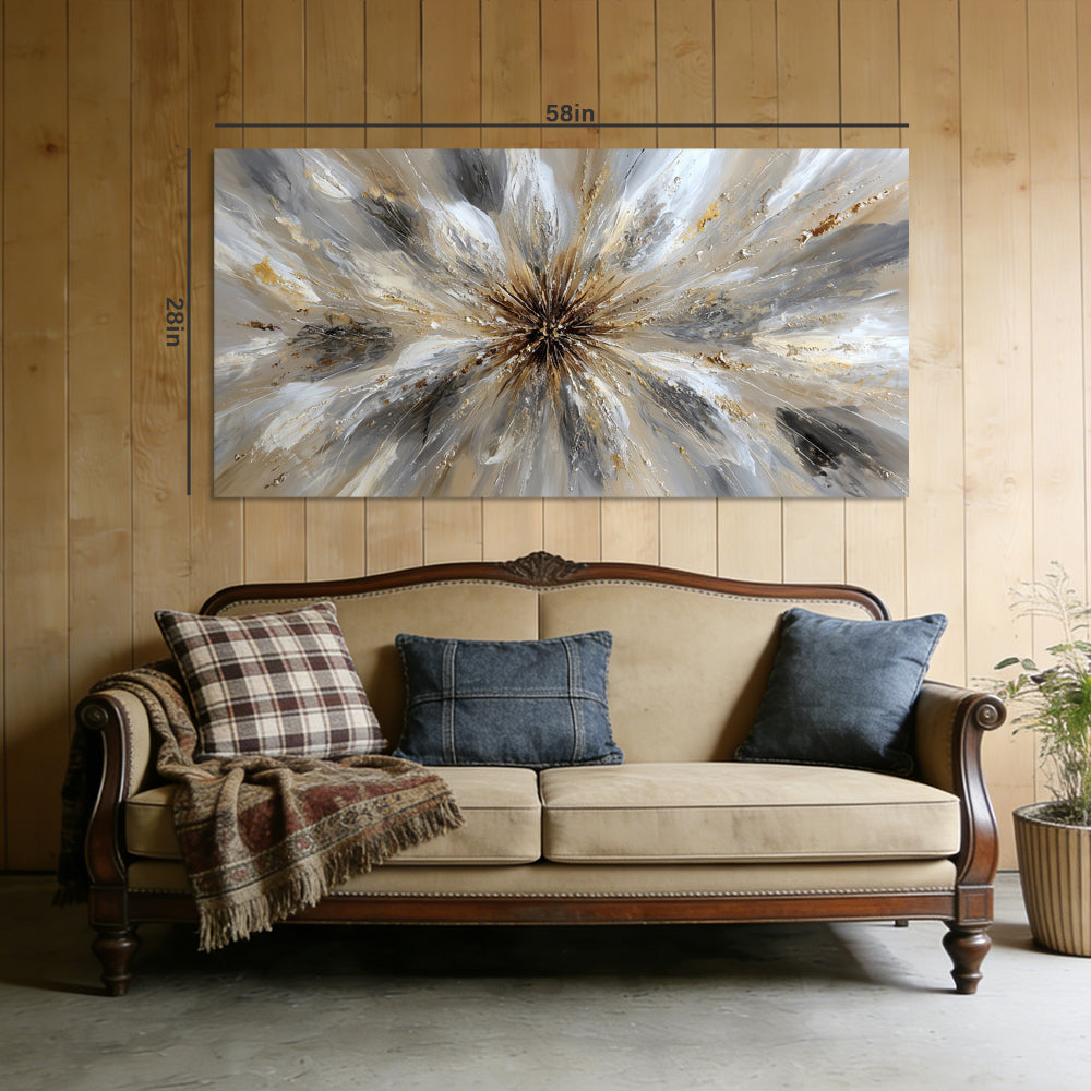 Gold Black and White Abstract Wall Art Modern Canvas Painting Prints Artwork Office Hallway Bedroom Living Room Decor