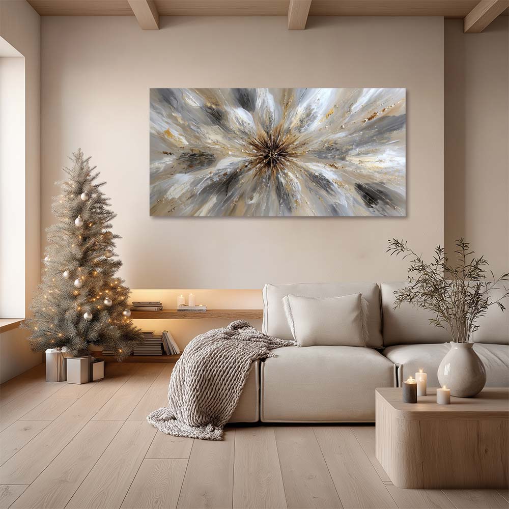 Gold Black and White Abstract Wall Art Modern Canvas Painting Prints Artwork Office Hallway Bedroom Living Room Decor