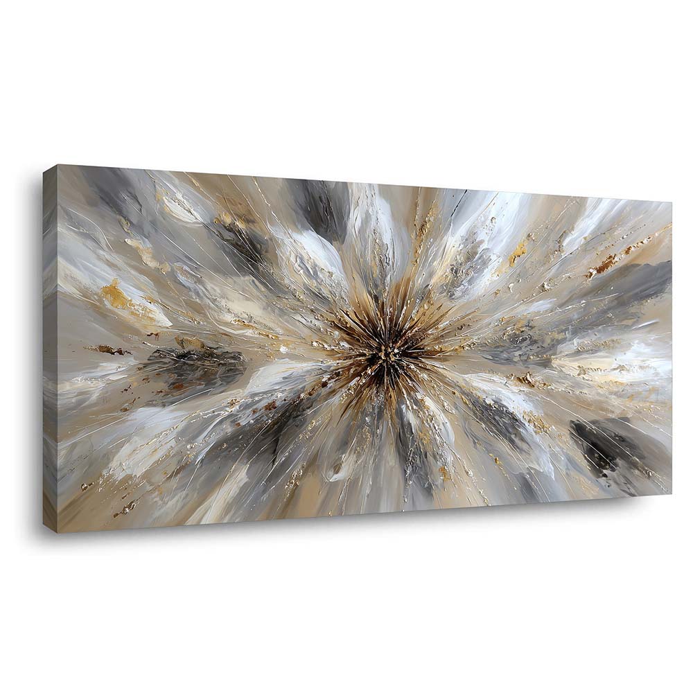 Gold Black and White Abstract Wall Art Modern Canvas Painting Prints Artwork Office Hallway Bedroom Living Room Decor