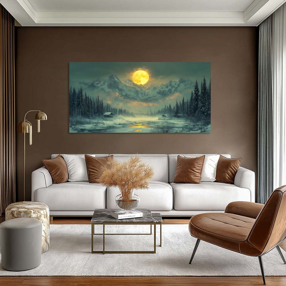 Yellow Mysterious Nature Wall Art Canvas Painting Prints Artwor Office Bedroom Living Room Decor