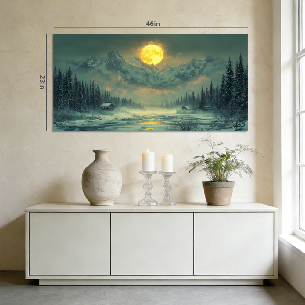 Yellow Mysterious Nature Wall Art Canvas Painting Prints Artwor Office Bedroom Living Room Decor