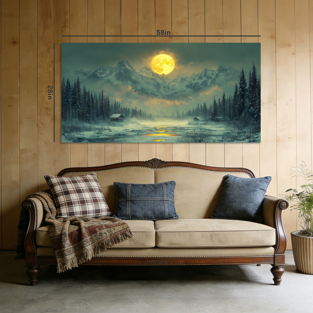 Yellow Mysterious Nature Wall Art Canvas Painting Prints Artwor Office Bedroom Living Room Decor