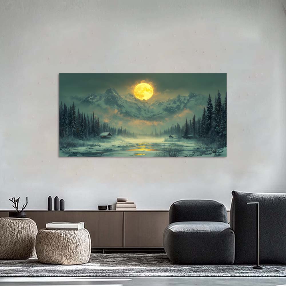 Yellow Mysterious Nature Wall Art Canvas Painting Prints Artwor Office Bedroom Living Room Decor
