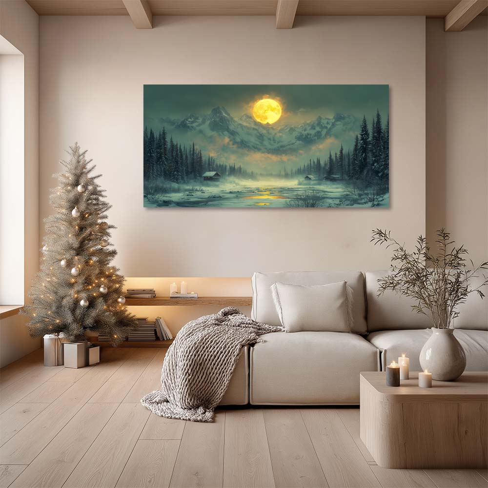Yellow Mysterious Nature Wall Art Canvas Painting Prints Artwor Office Bedroom Living Room Decor