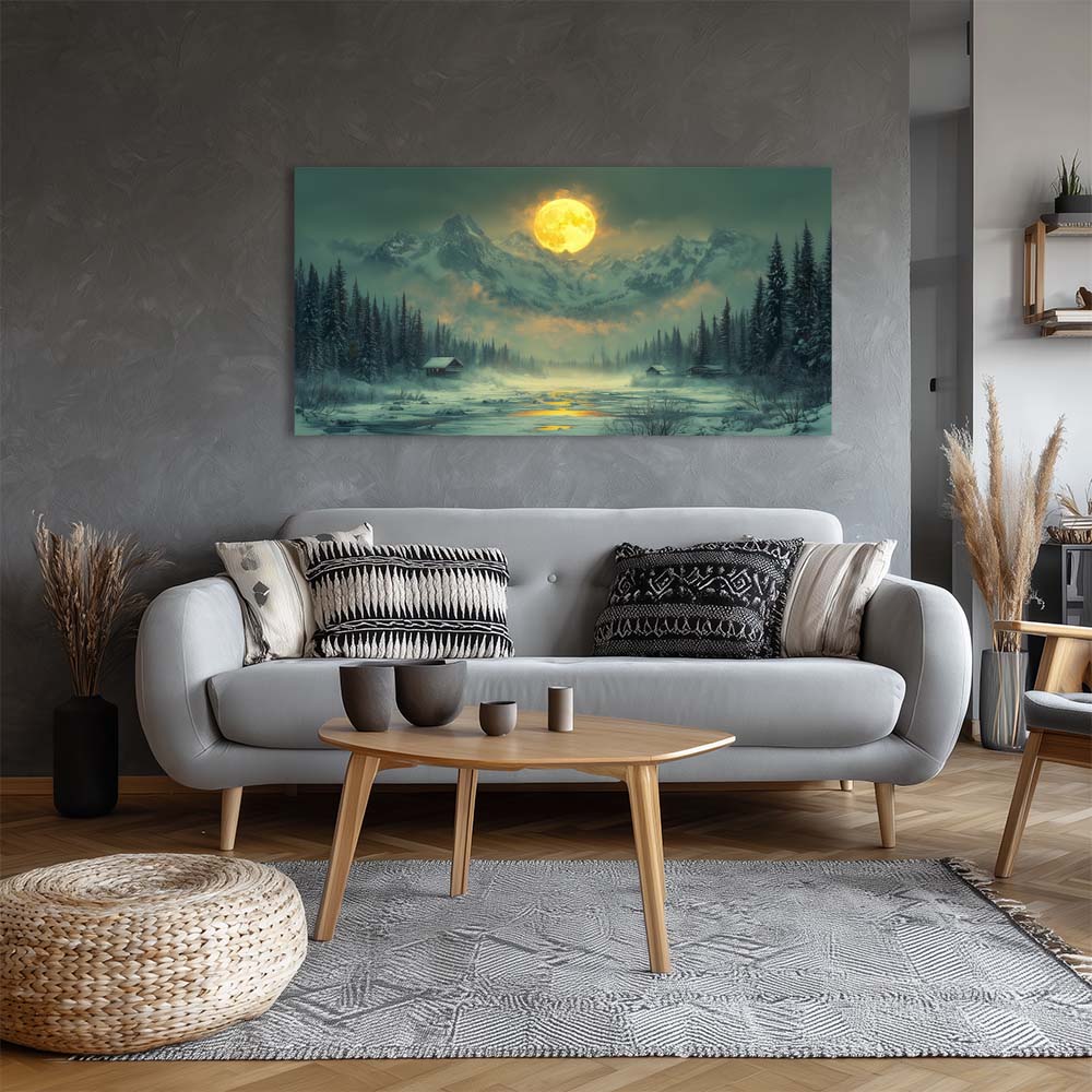 Yellow Mysterious Nature Wall Art Canvas Painting Prints Artwor Office Bedroom Living Room Decor