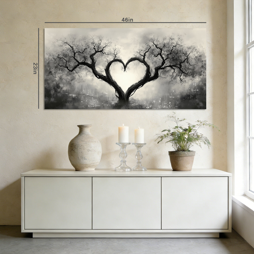Gray Urban Nature Wall Art for Living Room Canvas Painting Prints Artwork Family Bedroom Office Decor
