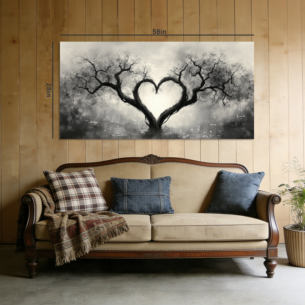 Gray Urban Nature Wall Art for Living Room Canvas Painting Prints Artwork Family Bedroom Office Decor