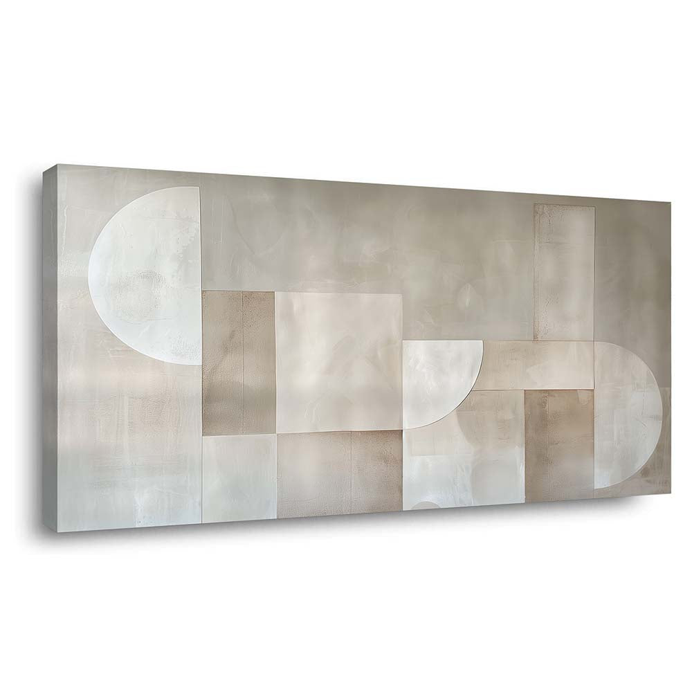 Brown black and white abstract canvas wall art