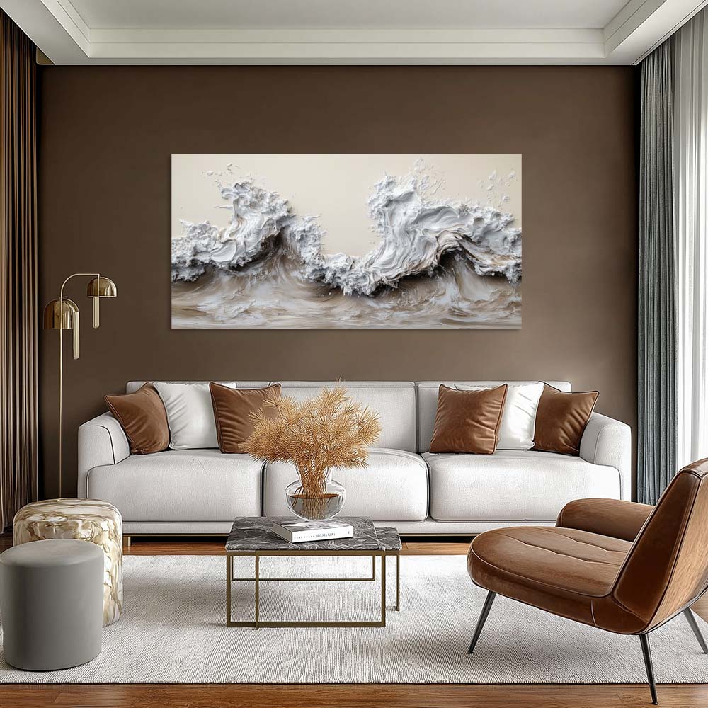 Gray Black and White Abstract Wall Art Modern Canvas Painting Prints Artwork Office Hallway Bedroom Living Room Decor