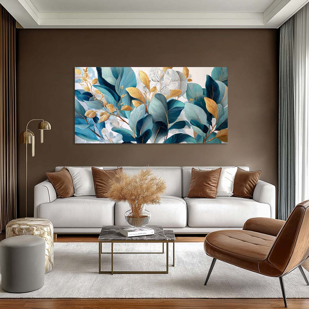 Sky Blue Nature Wall Art for Living Room Canvas Painting Prints Art Deco Artwork Office Bedroom Decor