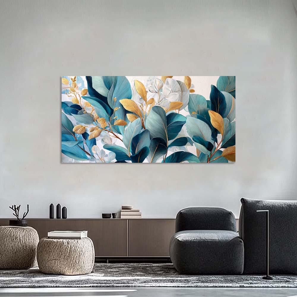 Sky Blue Nature Wall Art for Living Room Canvas Painting Prints Art Deco Artwork Office Bedroom Decor