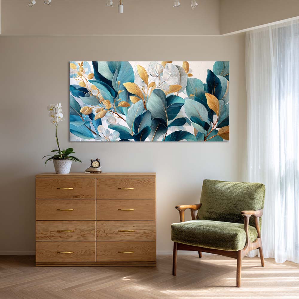 Sky Blue Nature Wall Art for Living Room Canvas Painting Prints Art Deco Artwork Office Bedroom Decor