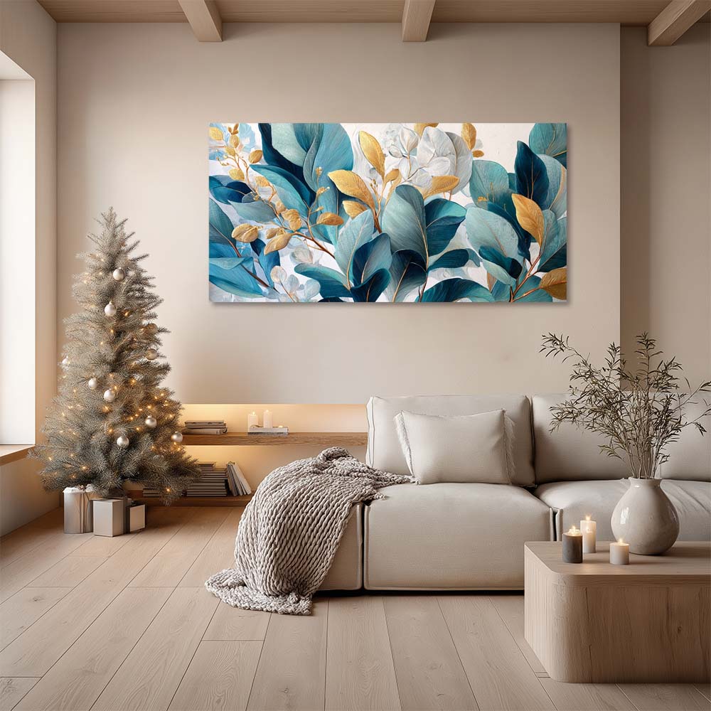Sky Blue Nature Wall Art for Living Room Canvas Painting Prints Art Deco Artwork Office Bedroom Decor