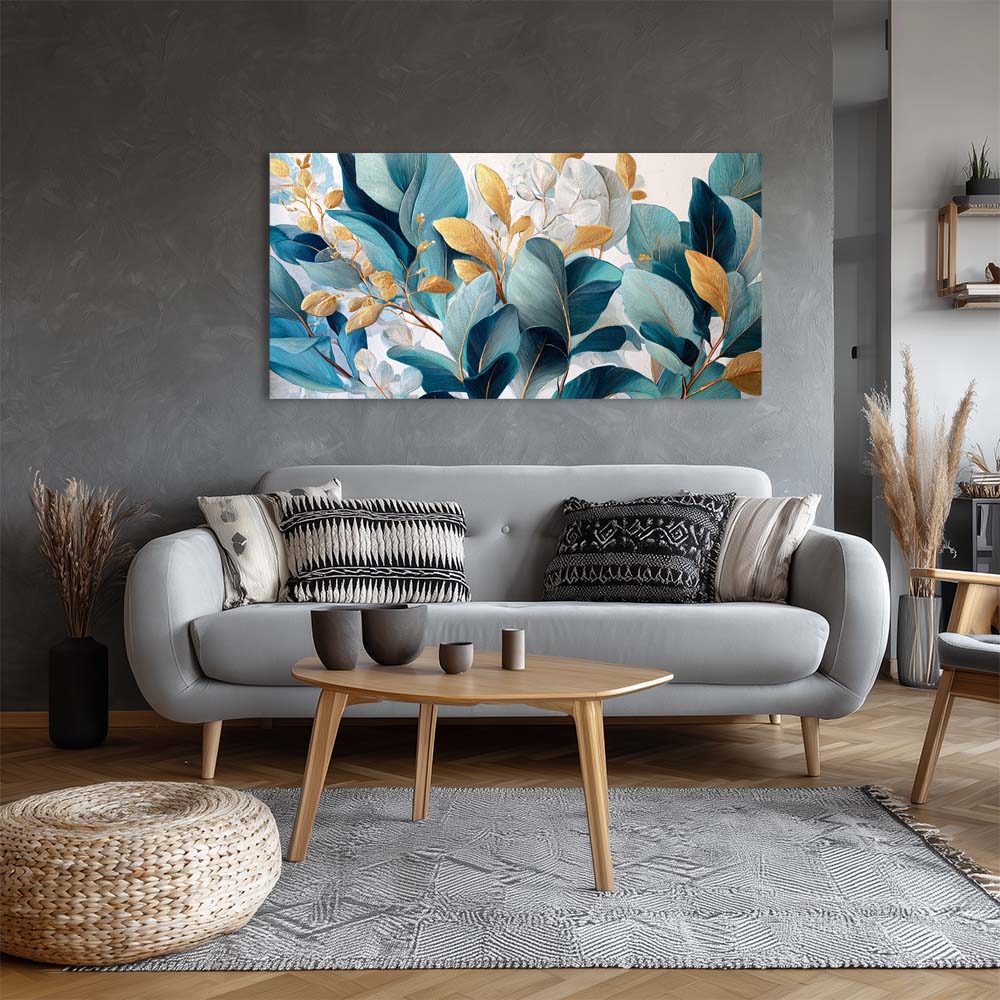 Sky Blue Nature Wall Art for Living Room Canvas Painting Prints Art Deco Artwork Office Bedroom Decor