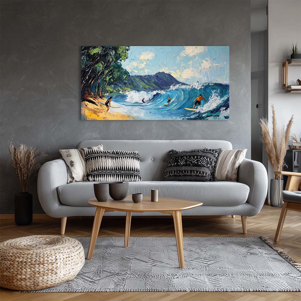 Yellow Rustic Nature Wall Art Canvas Painting Prints Artwor Office Bedroom Living Room Decor