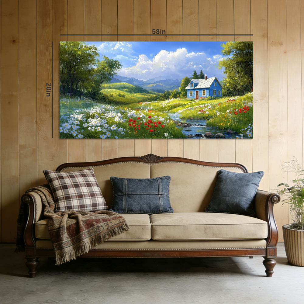 White Country Nature Wall Art Art Deco Painting Prints Canvas Artwork Living Room Family Bedroom Office Decor