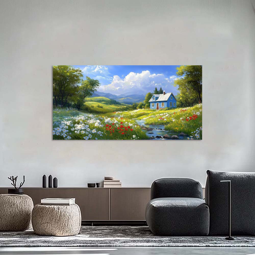 White Country Nature Wall Art Art Deco Painting Prints Canvas Artwork Living Room Family Bedroom Office Decor