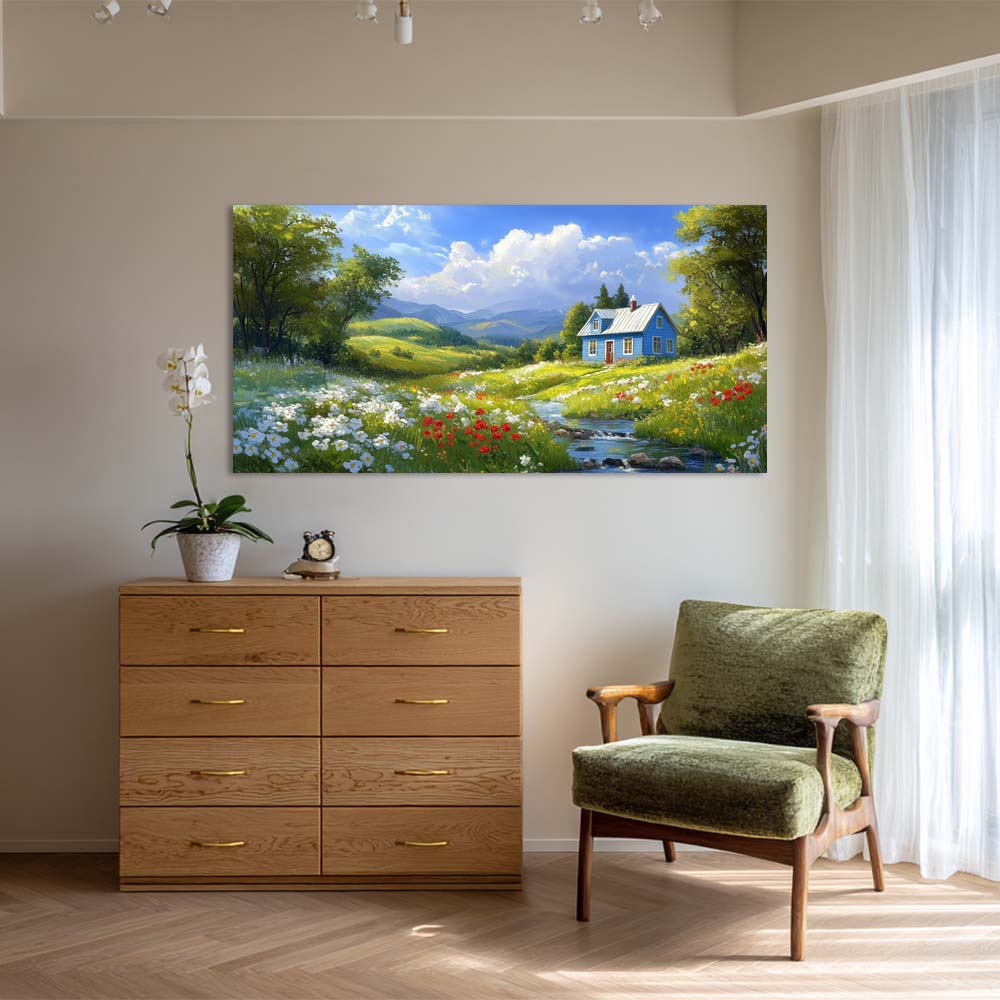 White Country Nature Wall Art Art Deco Painting Prints Canvas Artwork Living Room Family Bedroom Office Decor
