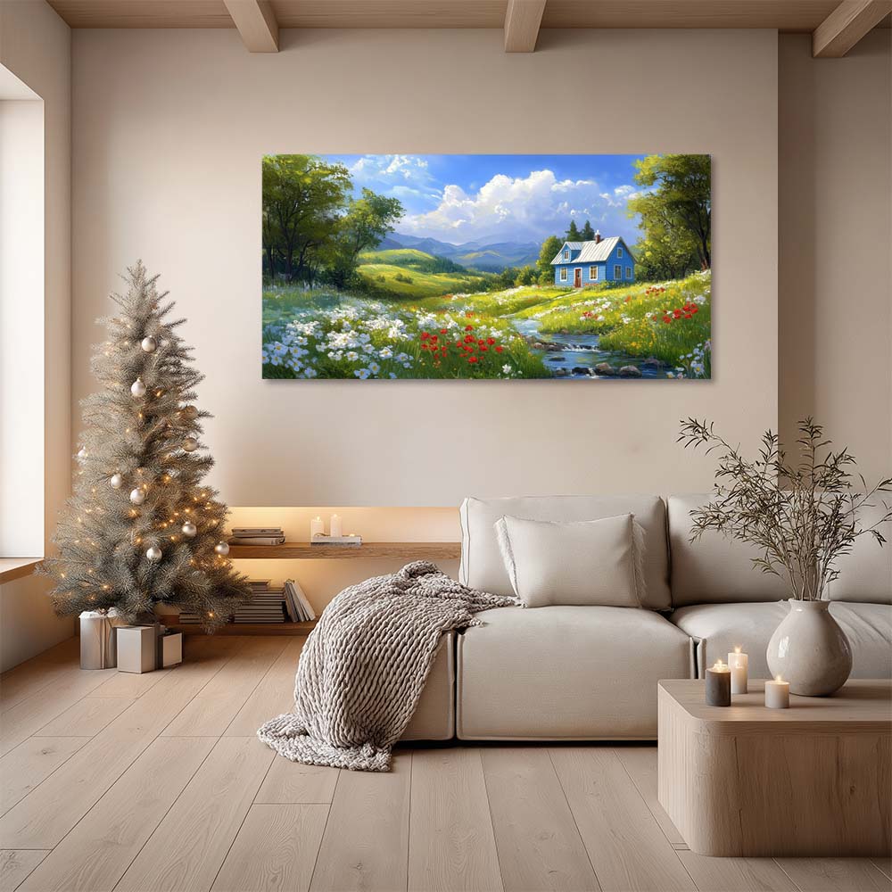 White Country Nature Wall Art Art Deco Painting Prints Canvas Artwork Living Room Family Bedroom Office Decor
