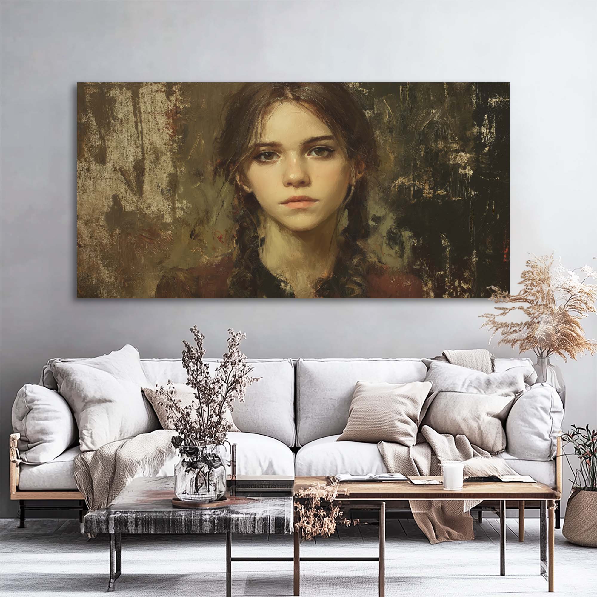 Black Retro Nature Wall Art Canvas Painting Prints Artwor Office Bedroom Living Room Decor