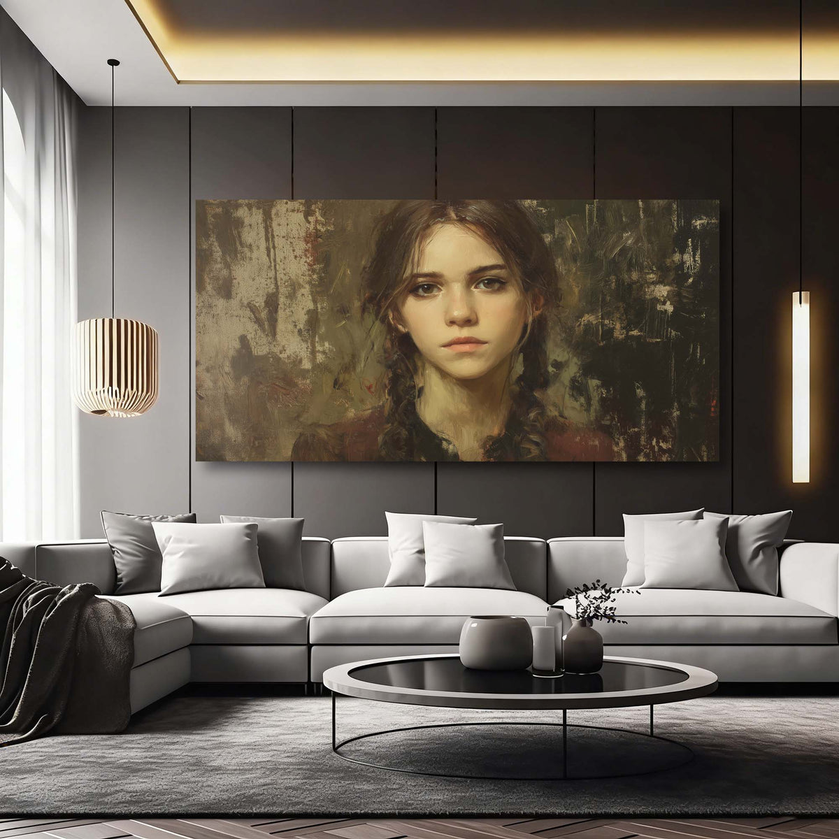Black Retro Nature Wall Art Canvas Painting Prints Artwor Office Bedroom Living Room Decor