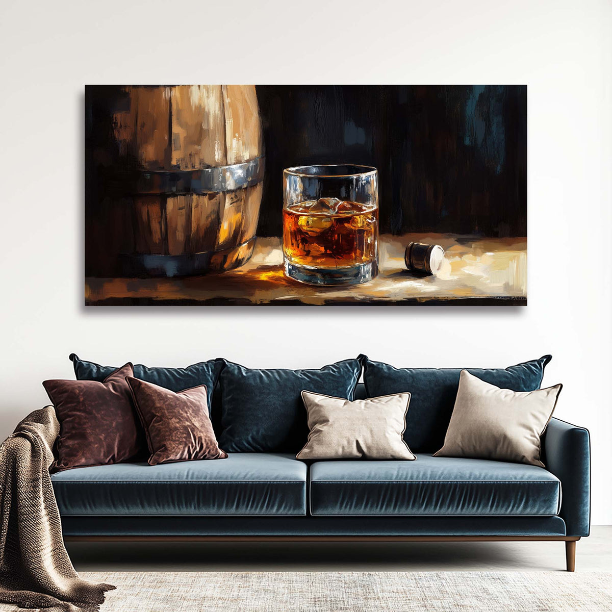 Brown Black and White Abstract Wall Art Canvas Painting Prints Artwor Office Bedroom Living Room Decor