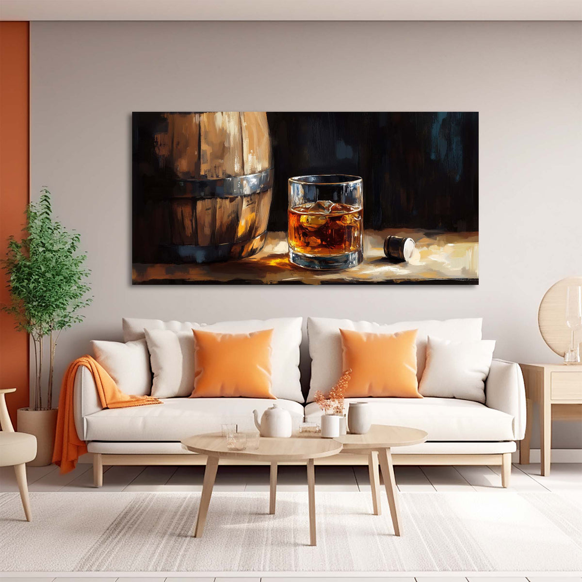 Brown Black and White Abstract Wall Art Canvas Painting Prints Artwor Office Bedroom Living Room Decor