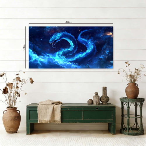 Blue Mysterious Horror Canvas Wall Art for Living Room Prints Artwork Bedroom Office Decor