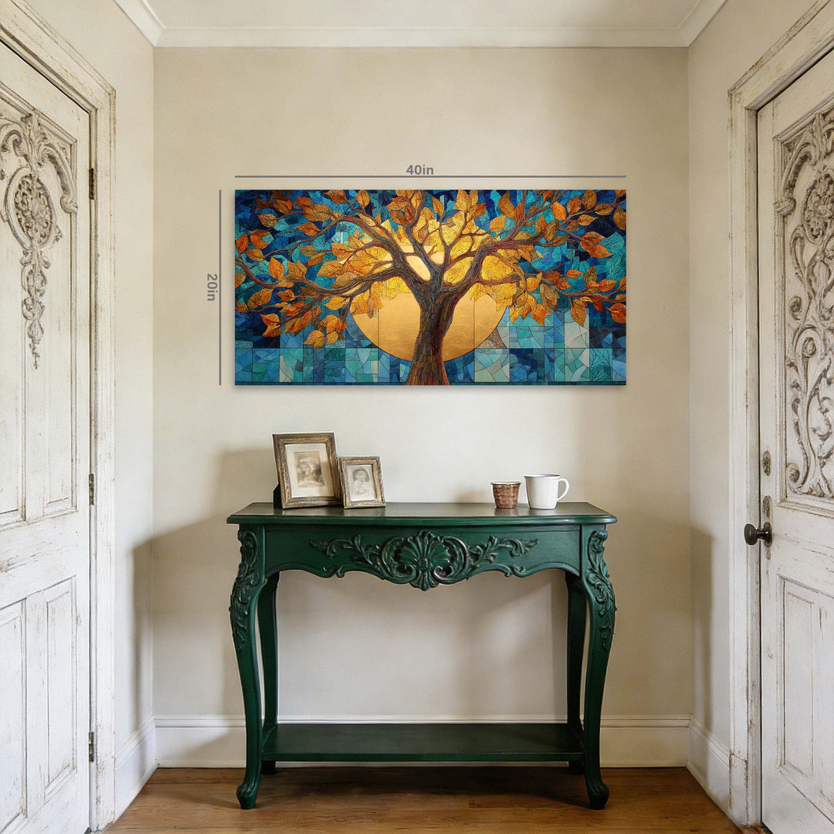 Green Traditional Nature Wall Art Canvas Painting Prints Artwor Office Bedroom Living Room Decor