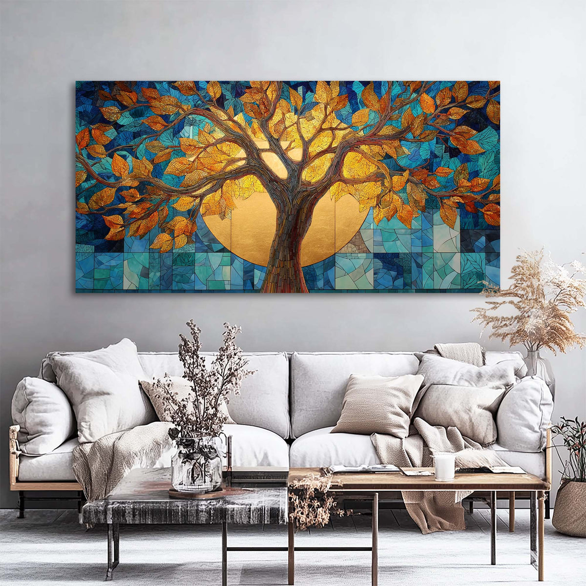 Green Traditional Nature Wall Art Canvas Painting Prints Artwor Office Bedroom Living Room Decor