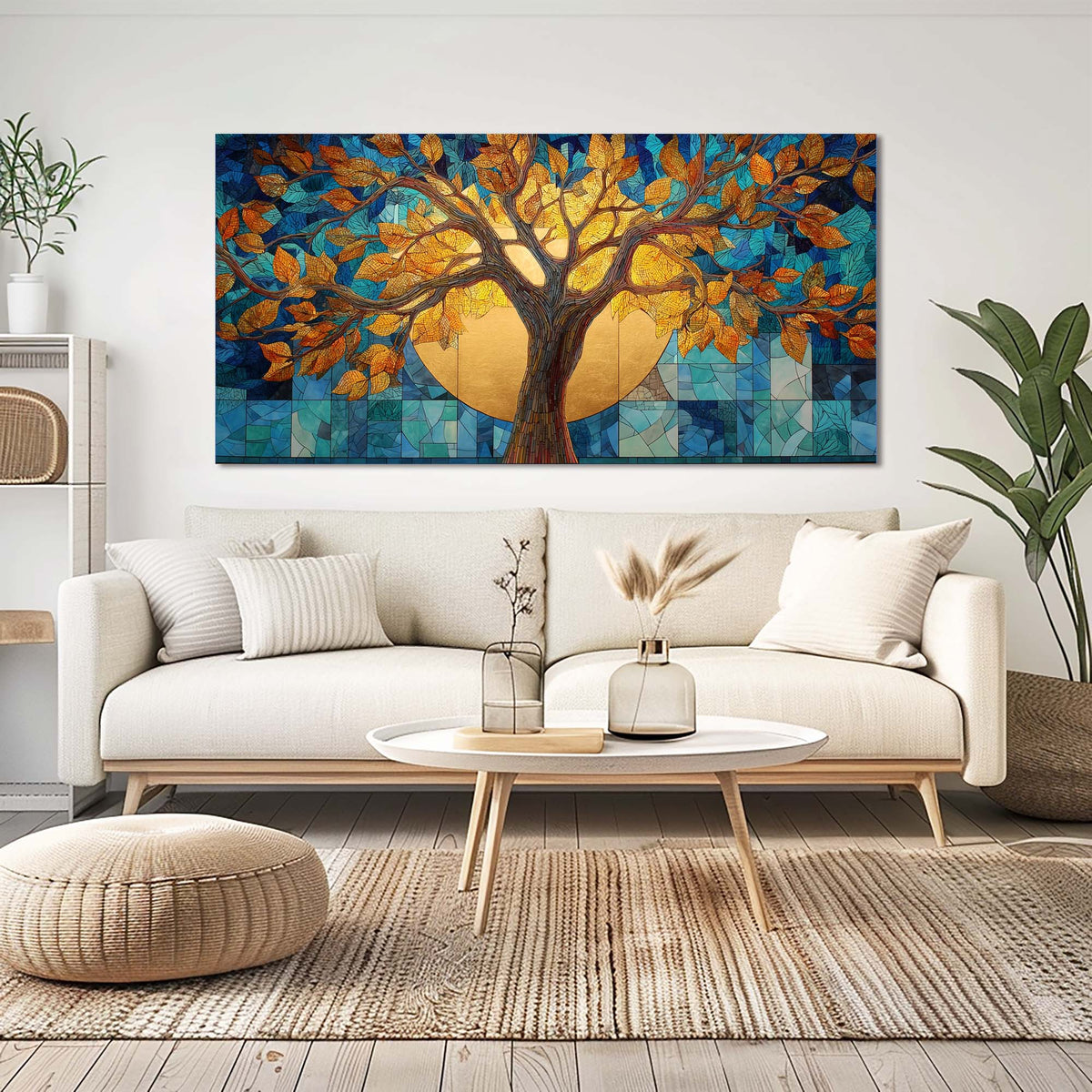Green Traditional Nature Wall Art Canvas Painting Prints Artwor Office Bedroom Living Room Decor