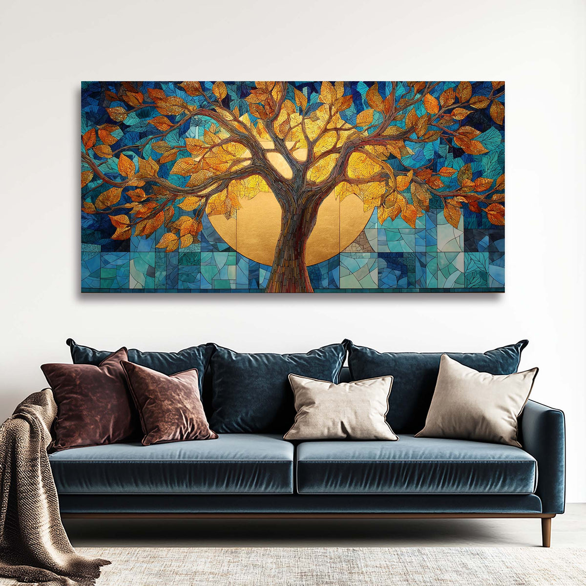Green Traditional Nature Wall Art Canvas Painting Prints Artwor Office Bedroom Living Room Decor